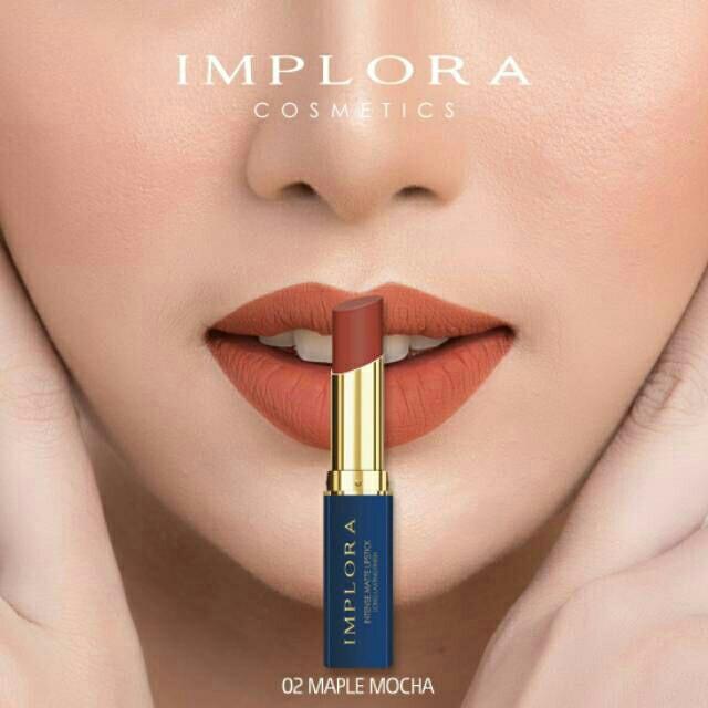Gambar IMPLORA Intense Matte Lipstick Long Lasting Finish - Lipstik Implora - 02 MAPLE MOCHA dari Debelleza Shop undefined Tokopedia