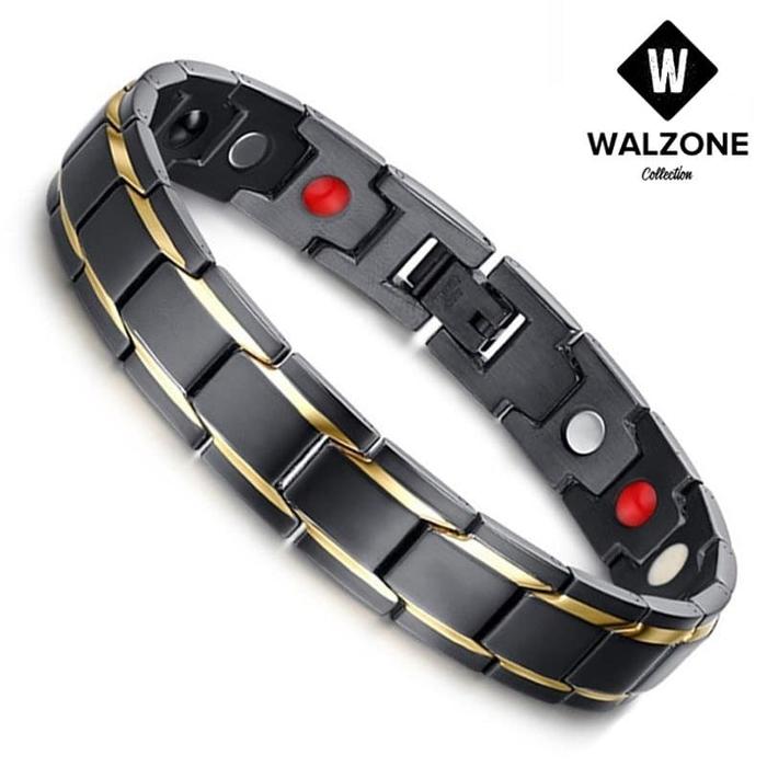 Gambar Gelang Magnetic Terapi Kesehatan Hitam Emas Healthcare Original Import dari Adelstone undefined Tokopedia