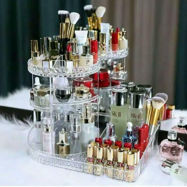 Gambar NEW Rak Kosmetik L Diamond | 360 Derajat Plus Stand Lipstik - L Diamond dari Mallory Janeeta18 undefined Tokopedia