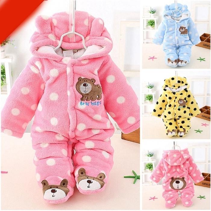 Gambar Clothing Fleece Cartoon Infant Babies Clothes Meninas Bear Snowsuit dari Betterhoney undefined Tokopedia