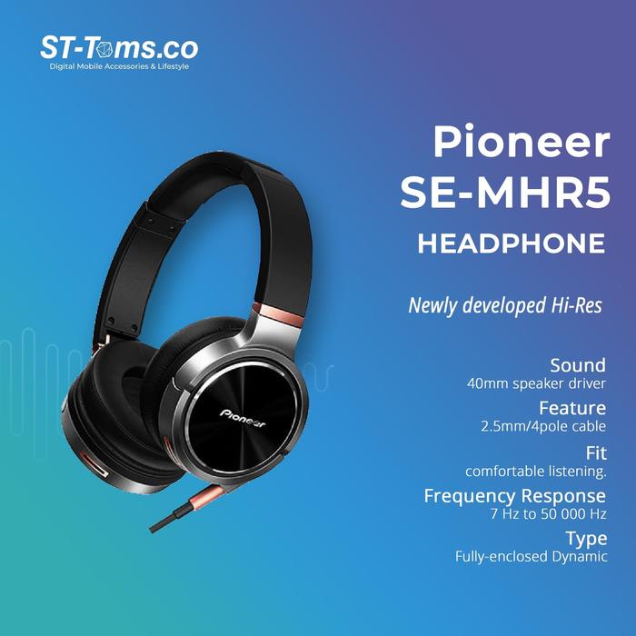 Promo Pioneer SE-MHR5 SE-MH R5 Monitoring On Ear Headphones Hi-Res Premium Cicil 0% 3x Tokopedia pioneer SE-MHR5 ③