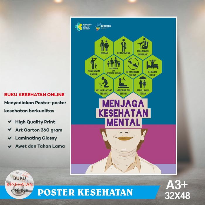 Jual Poster Kesehatan Menjaga Kesehatan Mental Laminating Glossy Kab Bogor Buku Kesehatan Online Tokopedia