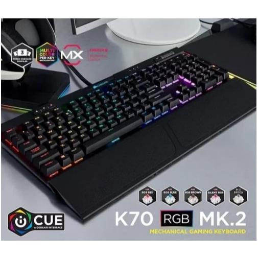 Corsair K70 RGB Cherry MX Mechanical Gaming Keyboard Biru di Meleana  Azhara Tokopedia