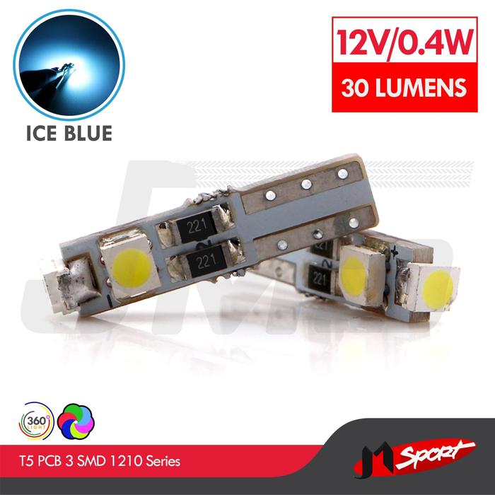 Gambar Lampu LED Speedometer T5 PCB 3 SMD 1210 Ice Blue - Model Nyamping dari Jaya Motorsport undefined Tokopedia