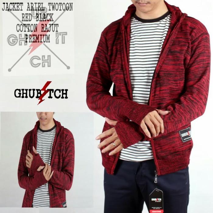 Gambar Sweater rajut ariel green army - jaket pria rajut finger terlaris - Red-Black, M dari Jaketpro Distro Ltd undefined Tokopedia