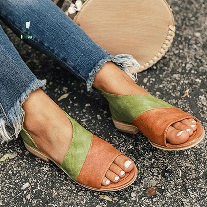 Plain flat peep 2024 toe casual sandals