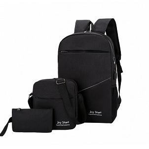 Gambar Techdoo Tas Ransel Pria 1Get2 TasPunggung Waterproof Tas Sekolah TR802 - Hitam dari Techdoo undefined Tokopedia