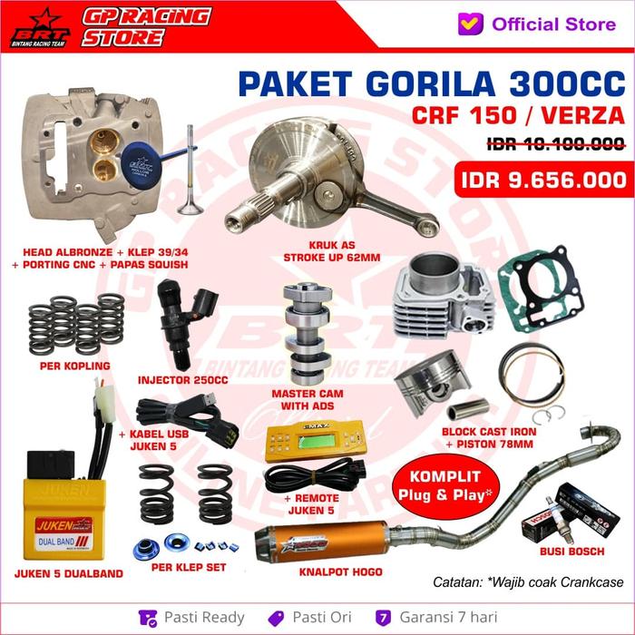 Gambar Paket Trabas BRT Gorila CRF 300cc komplit dengan Super mantap dari BRT GPRacing Store undefined Tokopedia