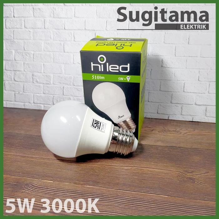 Gambar Lampu Bohlam LED HILED 5W 5 watt 3000K Warm White E27 dari Sugitama Elektrik undefined Tokopedia