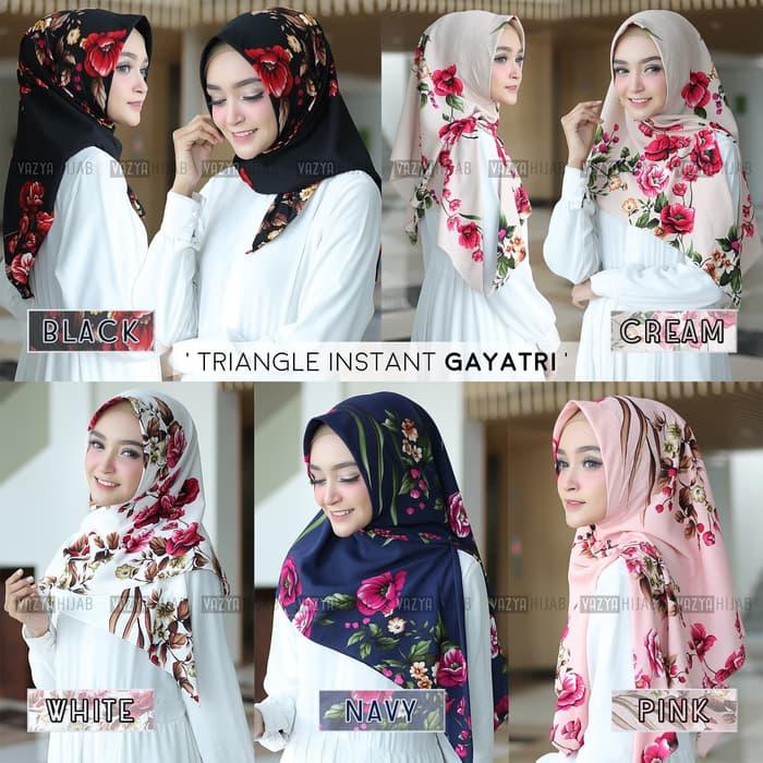 Gambar Hilbab Instant Segitiga GAYATRI | Hijab instan motif bunga cantik dari Titan-OLShop undefined Tokopedia