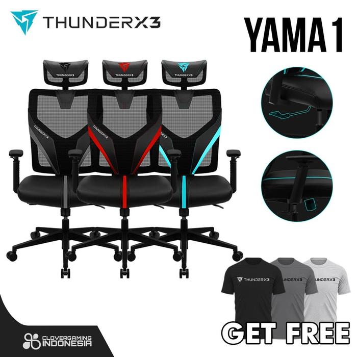 Aerocool thunderx3 yama1 2025 gaming chair black cyan