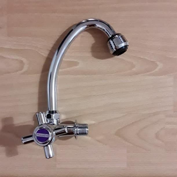 Gambar Ryuichi V 632 CA Kran Dapur Tembok Keran Angsa Cuci Kitchen Sink 1/2" dari Sadar Jaya Maju undefined Tokopedia