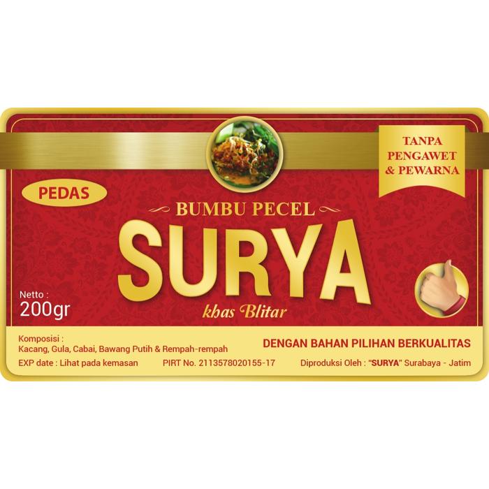 Gambar SAMBAL (SAMBEL) PECEL SURYA BLITAR (BUMBU PECEL) - PEDAS - Pedas dari SURYA MEGAFOOD undefined Tokopedia