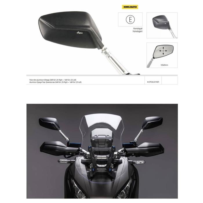 Gambar Spion Mirrors Lightech GEMINI Alumunium Universal dari Candi Motor undefined Tokopedia