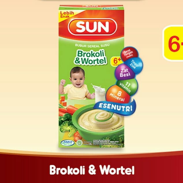 Gambar SUN Bubur Bayi Susu Brokoli Wortel Kotak 120 gr dari Houseofhelena undefined Tokopedia