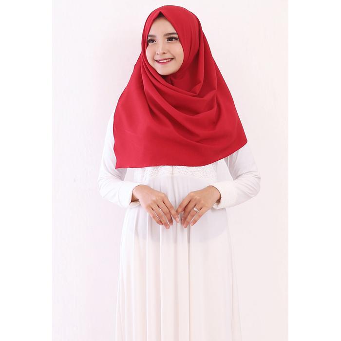 Gambar Jilbab Pashmina Instant JI001 - Merah dari Eve Maternity Store undefined Tokopedia
