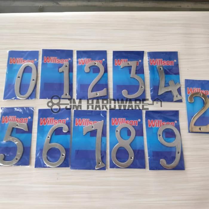 Gambar Nomor/nomer rumah, angka rumah, huruf rumah stainless steel, kuningan - Stainless steel dari Jm hardware undefined Tokopedia