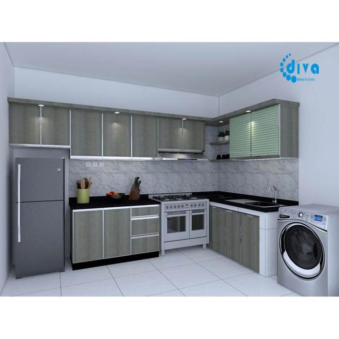 Jual Kitchen Set Minimalis Material Full Almunium Project Mr Djati Jogja Kota Yogyakarta Diva Metal Interior Jogja Tokopedia