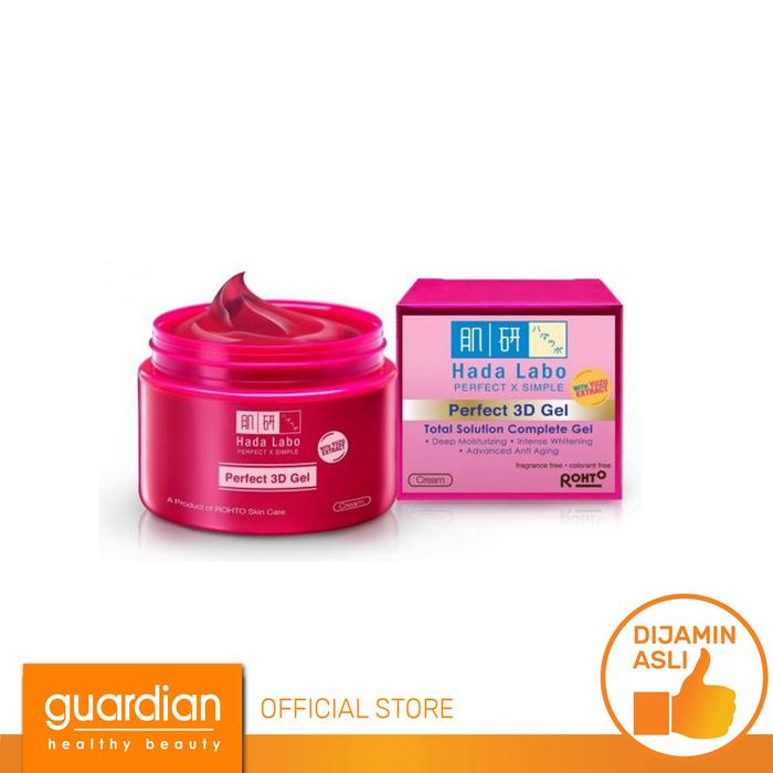 Gambar Hada Labo Perfect 3D Gel 40 G - Pelembab Intensif, Pencerah Kulit, Anti Penuaan Dini, Bebas Pewangi & Pewarna, pH Kulit, Tidak Iritasi Tinggi dari Guardian Official Store undefined Tokopedia