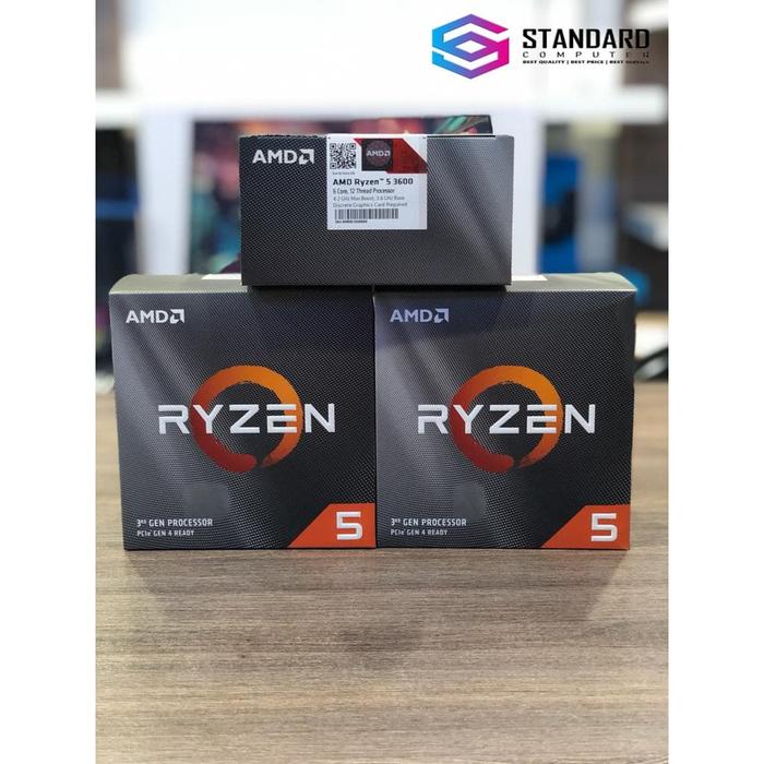 Gambar AMD Ryzen 5 3600 3.6GHZ Up To 4.2GHZ Cache 32MB 65W AM4 [Box] - 6 Core dari Standard-Computer undefined Tokopedia