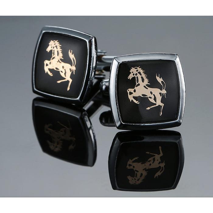 Gambar CUFFLINK - kancing manset kancing kemeja - GOLDEN HORSE dari Toko 1973 undefined Tokopedia