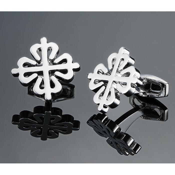 Gambar CUFFLINK - kancing manset kancing kemeja - SILVER CLOVER dari Toko 1973 undefined Tokopedia