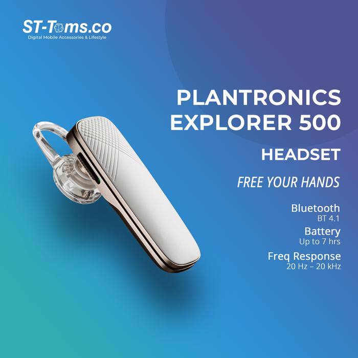 Gambar Plantronics Bluetooth Headset Explorer 500 - Grey - Putih dari ST-Toms.co undefined Tokopedia