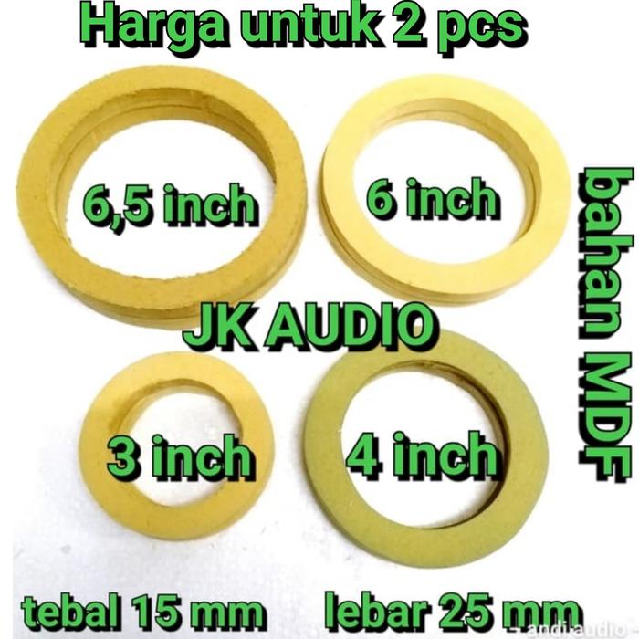 Gambar Ring Mounting MDF Untuk Instalasi Speaker 4. 6. 6.5 inchi - 6,5 inch dari venoman undefined Tokopedia