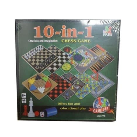 Gambar Mainan Board Game 10in1 Ular Tangga Chess Catur Snake Ludo Family dari QuinGo undefined Tokopedia