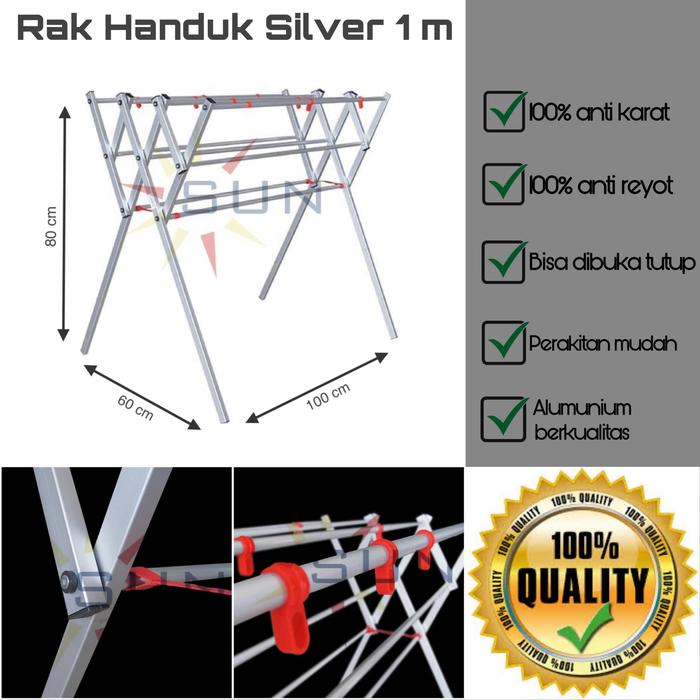 Jual Jemuran 1 Meter Silver Kota Bandung Surya Utama Niaga Tokopedia