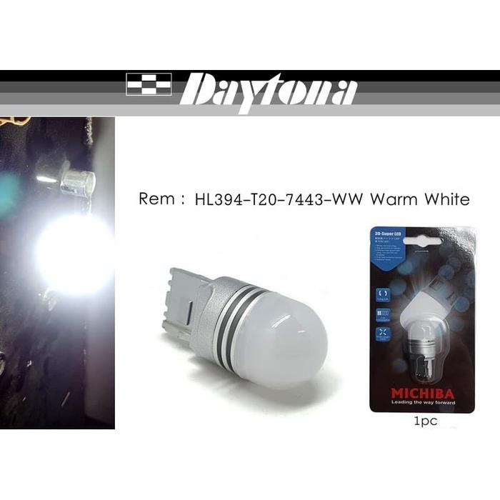 Gambar MICHIBA Bohlam Lampu LED T20 7443 3D Rem dari Daytona Variasi Mobil undefined Tokopedia