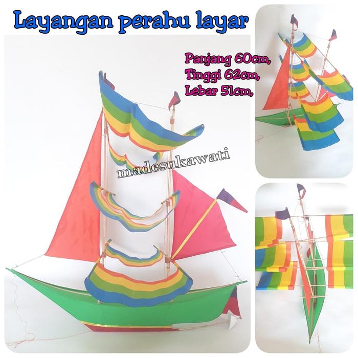 Gambar layang layang perahu layar layangan bali - Hijau dari MadeSukawati undefined Tokopedia