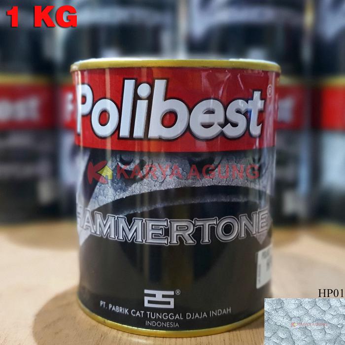 Gambar Cat Sintetis Kayu Besi Corak POLIBEST Hammertone 1 KG - HP01 dari Karya Agung Sulawesi undefined Tokopedia
