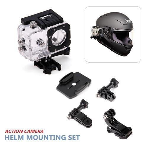 Jual Waterproof Case Action Camera Helm Mount Set - Mounting Sports Cam -  Jakarta Utara - M2M-Store | Tokopedia