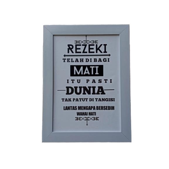 Gambar Kata Mutiara Hiasan Dinding Poster Bingkai Frame Inspiratif 25x35cm - Putih dari issnia undefined Tokopedia