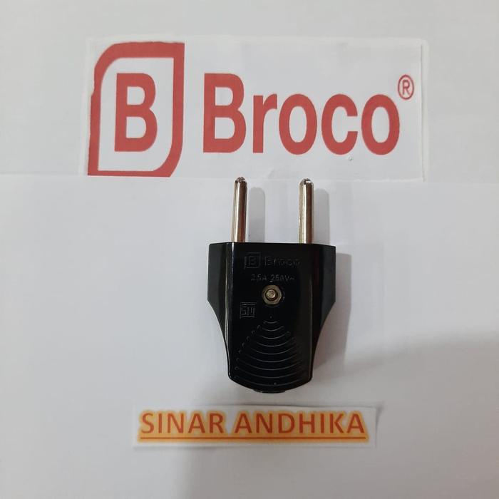 Gambar Steker Broco/Colokan Gepeng Hitam 344 LN dari Sinar Andhika undefined Tokopedia