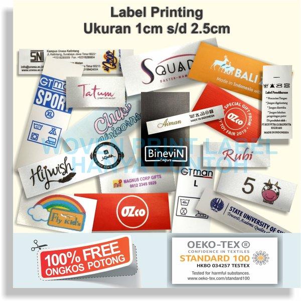 label baju printing