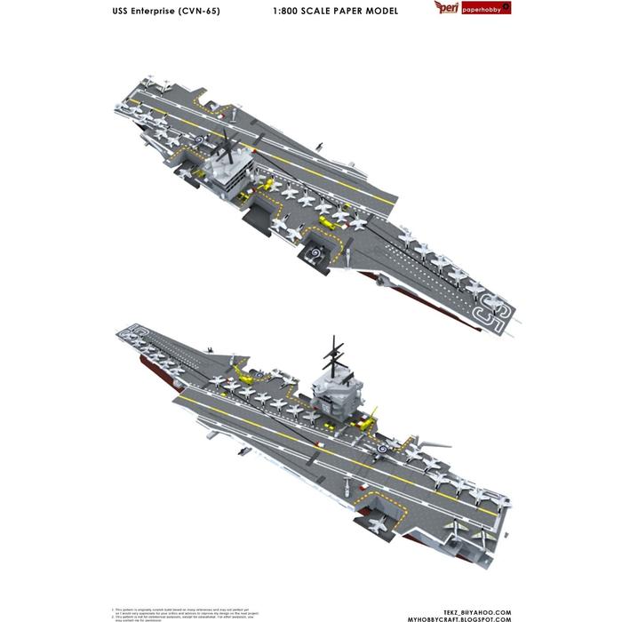 Gambar USS ENTERPRISE 1/800 DIY papercraft dari Paperhobby undefined Tokopedia