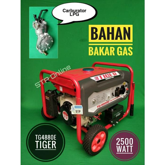 Gambar Genset Bahan Bakar Gas LPG TG4880E 2500Watt Tiger dari stpteknik undefined Tokopedia