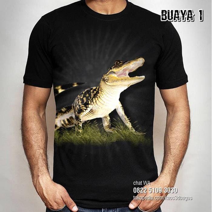 Gambar KAOS BUAYA Porosus CROCODILE Alligator Baju Kaos POROSUS Indonesia - XXL dari kaos3dbagus undefined Tokopedia