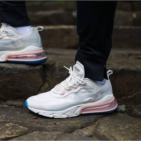 Jual Sepatu Sneakers Nike Air Max 270 React White Grey Original