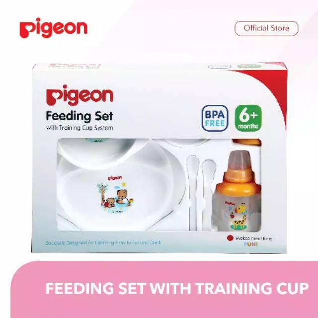 Gambar Pigeon Feeding Set With Training Cup/Juice Feeder/Set Mini - Training Cup dari Promore Baby Shop undefined Tokopedia