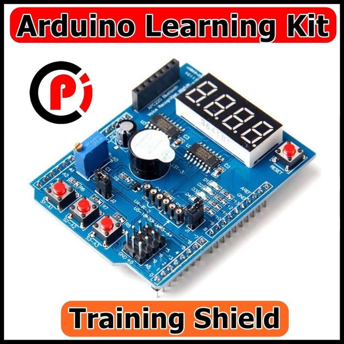 Gambar Uno Training Learning kit buzzer led 7 segment button Shield dari Pi Toserba undefined Tokopedia