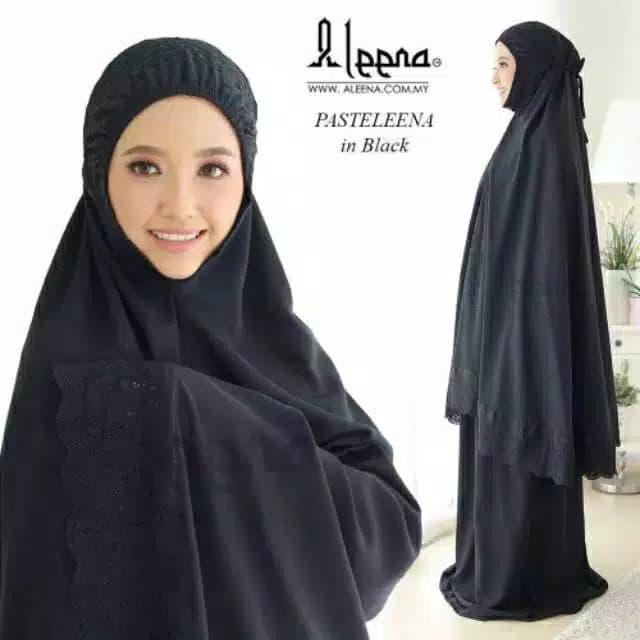 Gambar MUKENA KHADIJAH PALESTINA BAHAN ADEM - Hitam dari Mazaya Grosir undefined Tokopedia
