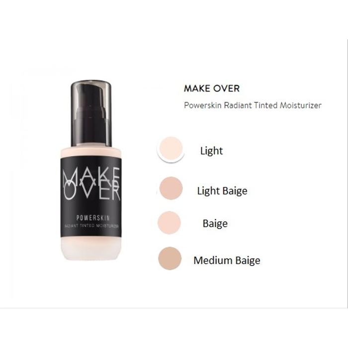 Gambar MAKE OVER POWERSKIN Radiant Tinted Moisturizer - 40 Medium Beige dari jselectiv by JHON Putra Kosmetik undefined Tokopedia