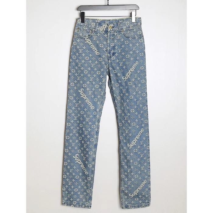 Supreme lv denim pants Clearance