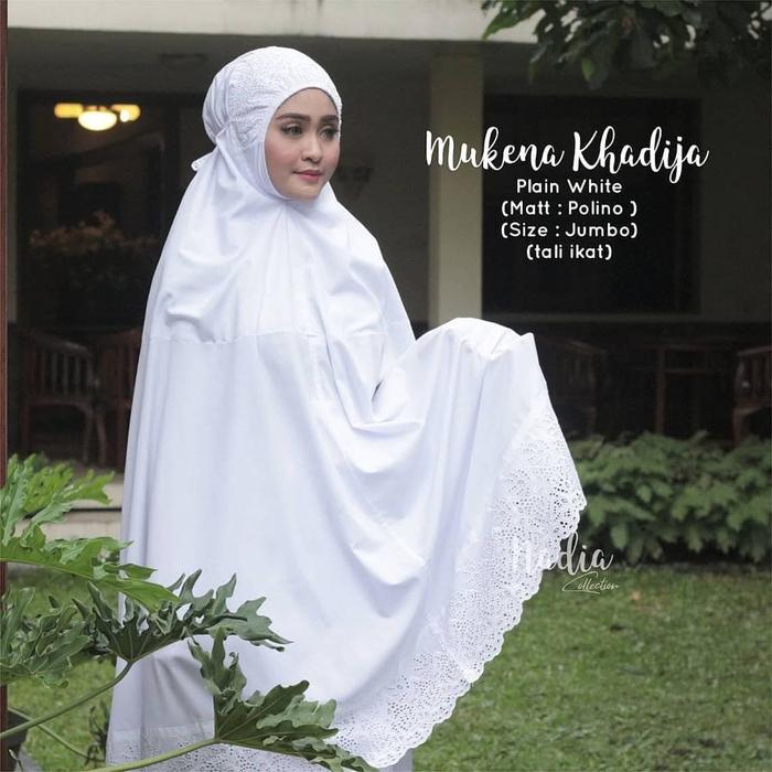 Gambar MUKENA KHADIJAH PALESTINA BAHAN ADEM - Putih dari Mazaya Grosir undefined Tokopedia