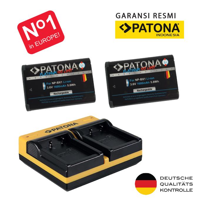 Gambar PATONA Battery & Charger for Sony NP-BX1 NPBX1 BX1 Baterai ZV1 ZV1F ZV1ii RX1 RX1R RX1Rii RX100 RX100ii RX100iii RX100iv RX100v RX100vi RX100vii RX100VA HX300 HX400 WX500 X1000 X3000 AS10 AS20 AS30 AS50 AS100 AS200 AS300 H400 HX80 HX90V HX95 ACC-TRBX - Paket 2 Baterai dari Wasabi Power Indonesia undefined Tokopedia