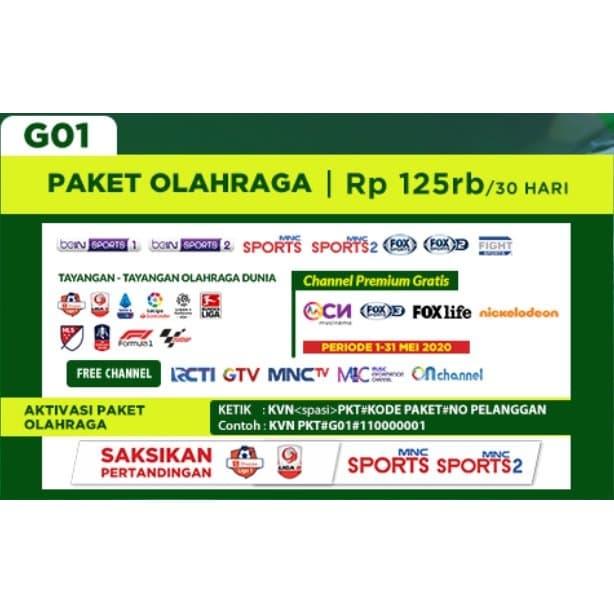 Jual K Vision Paket Olahraga Rp 125rb 30 Hari Kota Depok Bayarmart Tokopedia