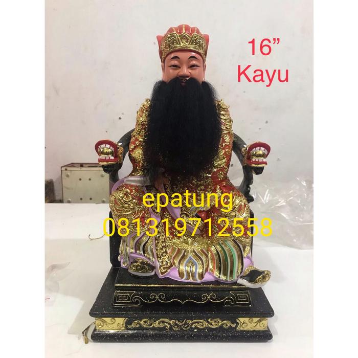 Gambar patung dewa obat / te kun / pao shen ta ti kayu 16 inch dari toko epatung undefined Tokopedia
